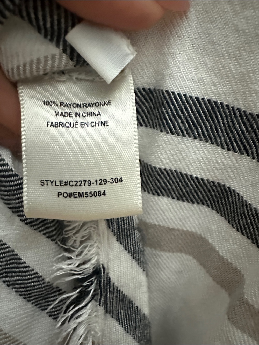 cloth & stone White Plaid Button-Down Shirt with Black and Tan Stripes - Picture 4 of 4